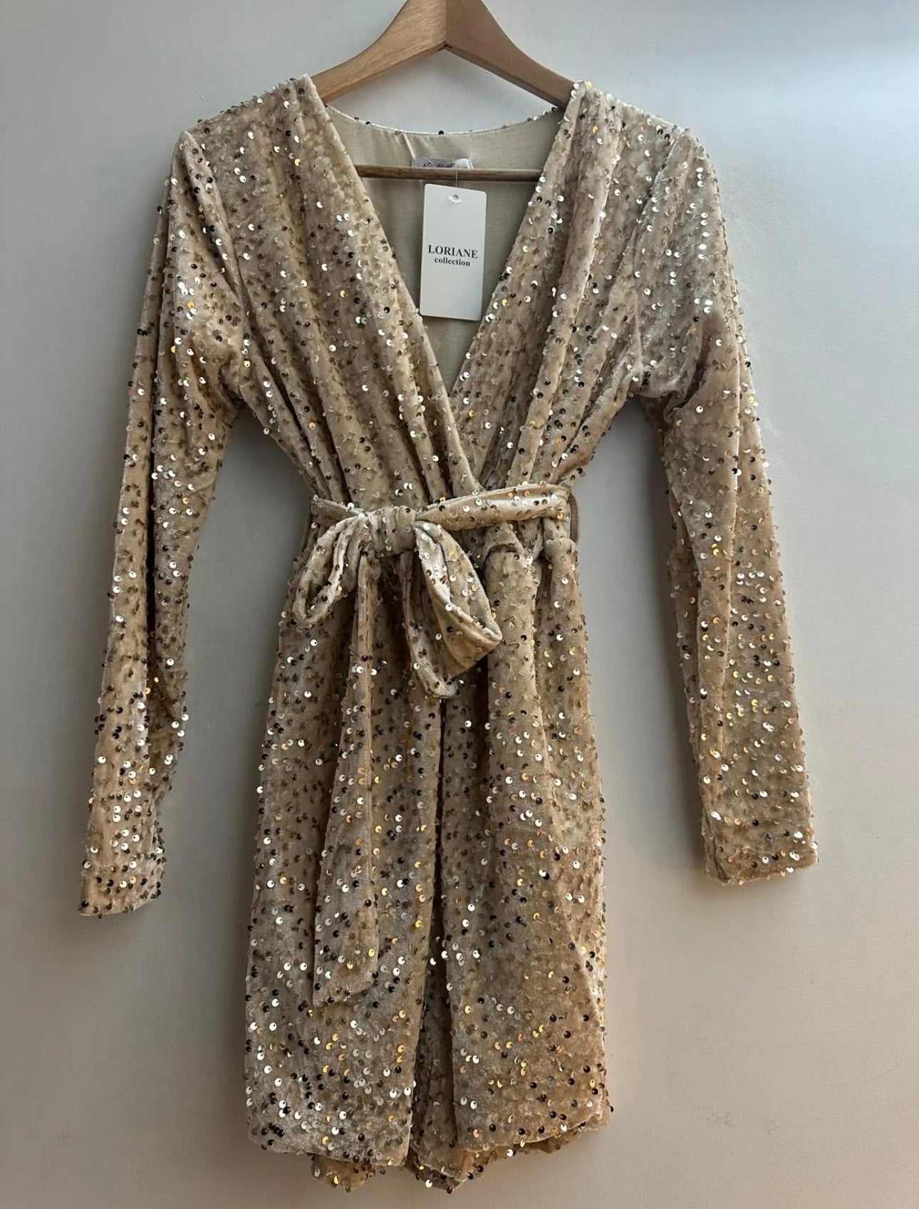 Combi-short à sequin doré