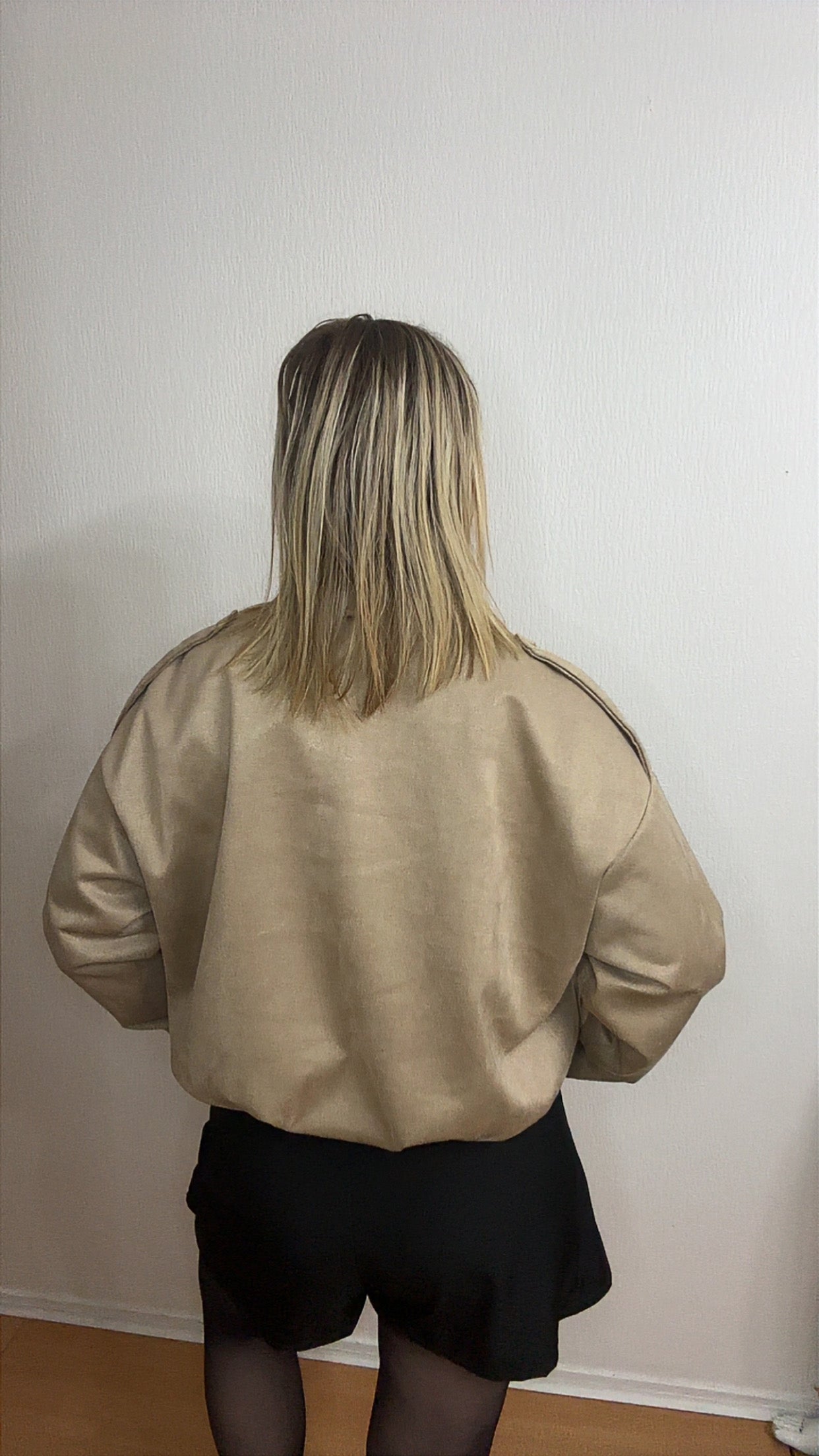 Veste suédine beige