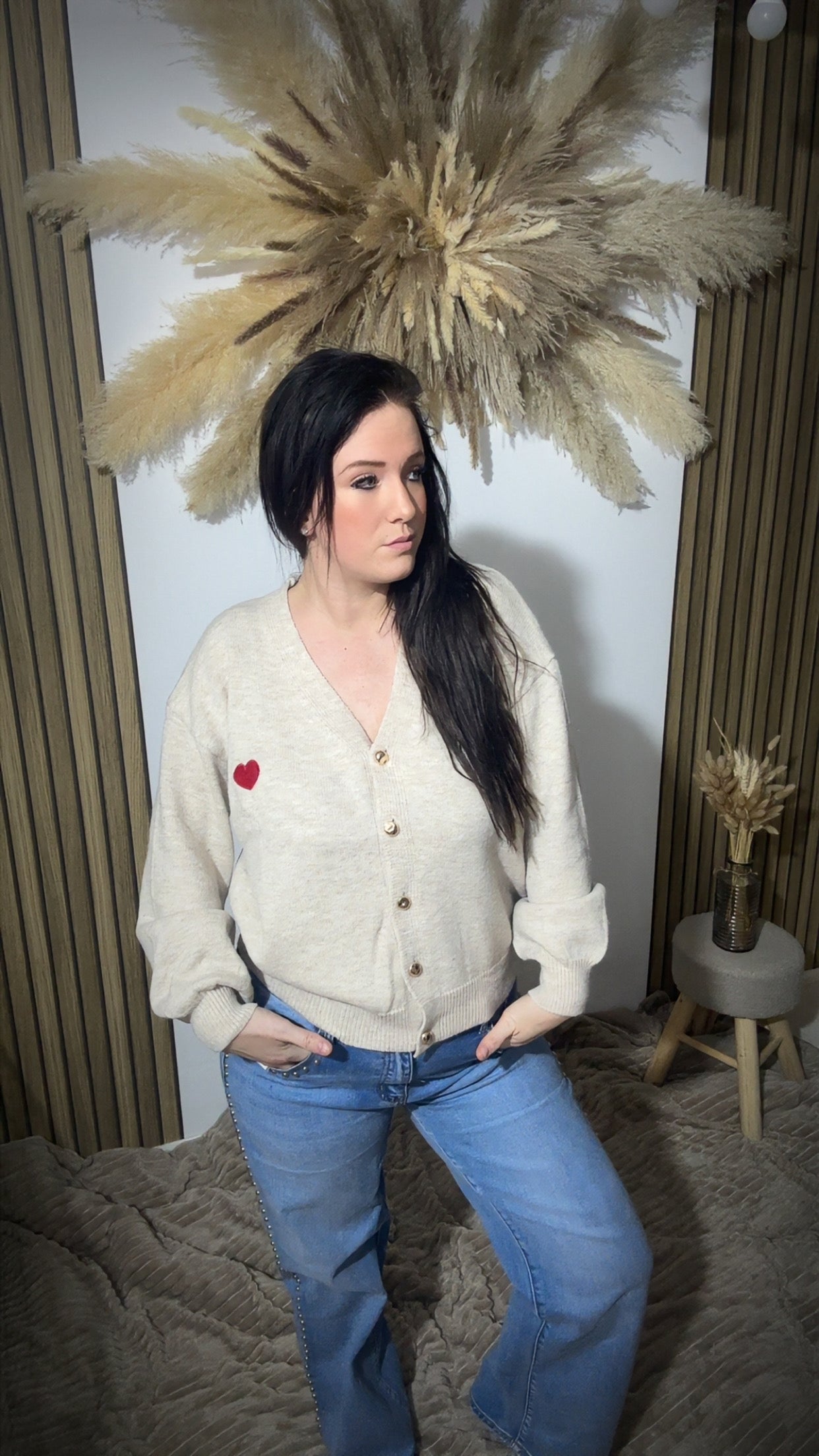 Gilet cœur beige ❤️