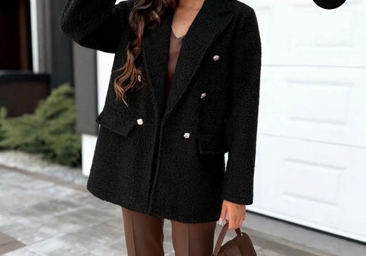 Manteau moumoute noir