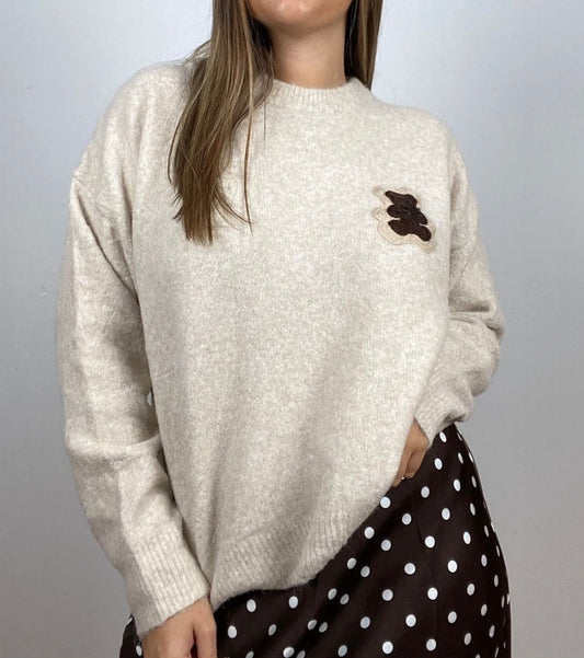 Pull doux Teddy beige 🧸