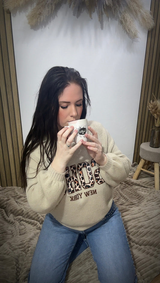 Pull Soho beige 🐆